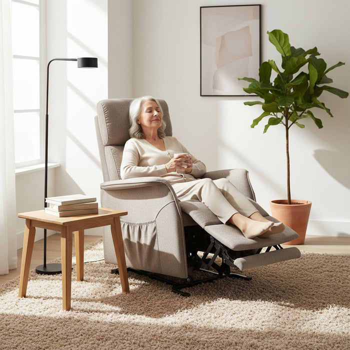 Yass Electric Recliner Lift Chair Vanilla Beige