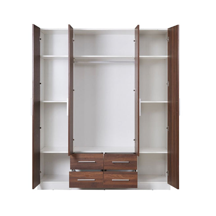 Portland Wardrobe With Mirrored Doors - 162cm