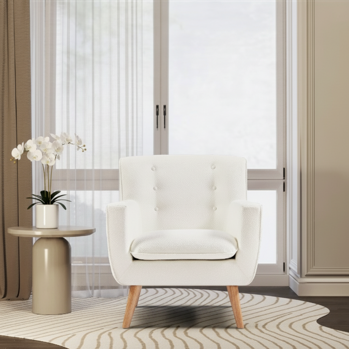 Georgia Chair upholstered in Bertoni Boucle