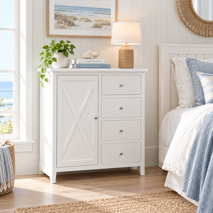 Hampton Coastal Storage Tallboy White - Sydney Tallboy