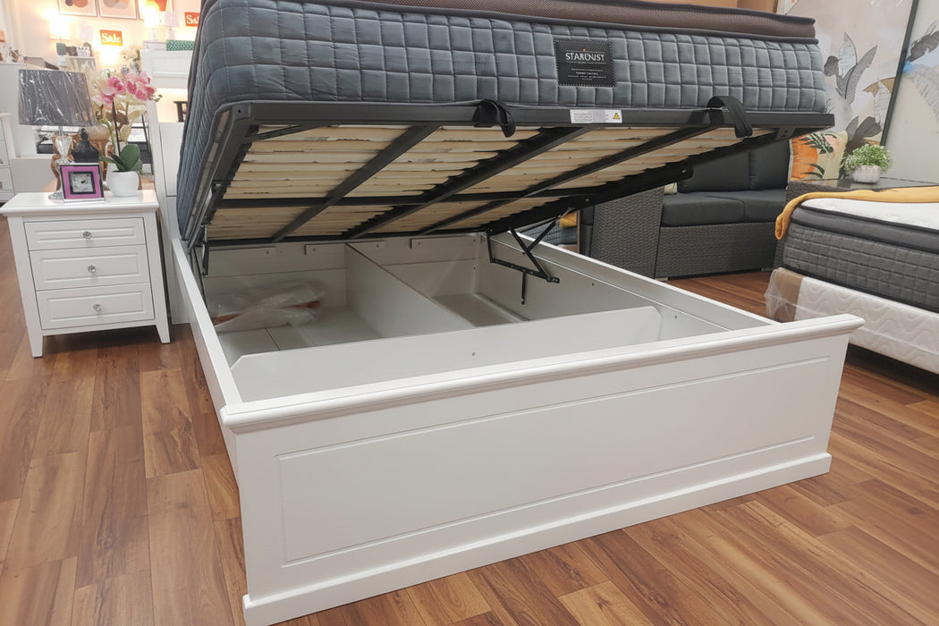 Vanice  King Timber Gas Lift Bed