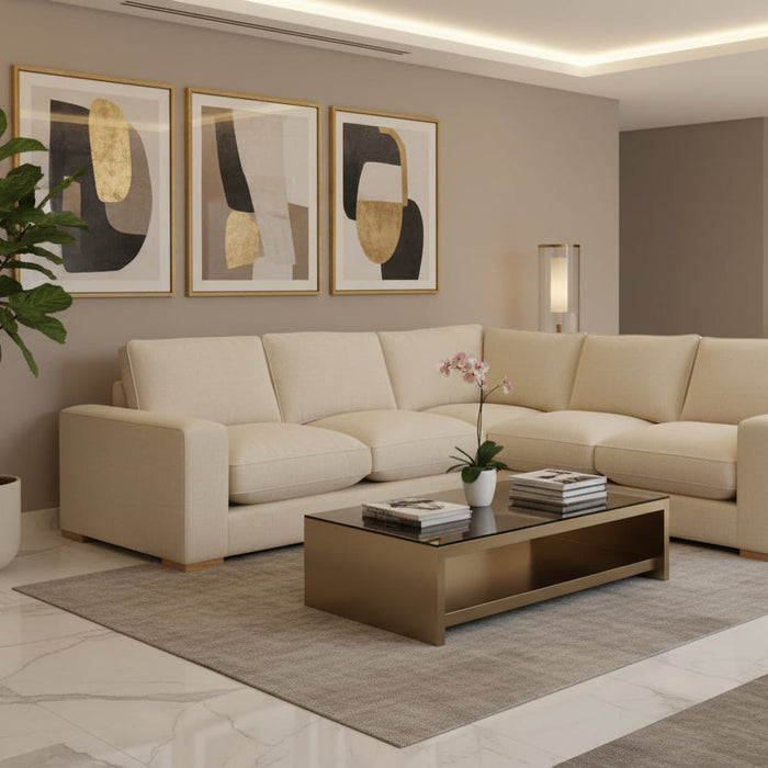 Florence Australia Made Lounge with Feather Wrap Seats