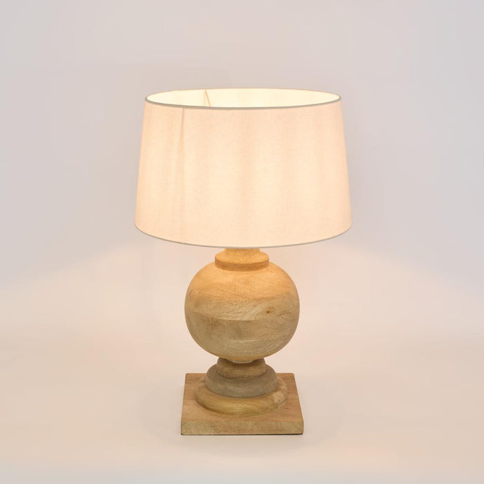 Coach Table Lamp Natural With White Shade
