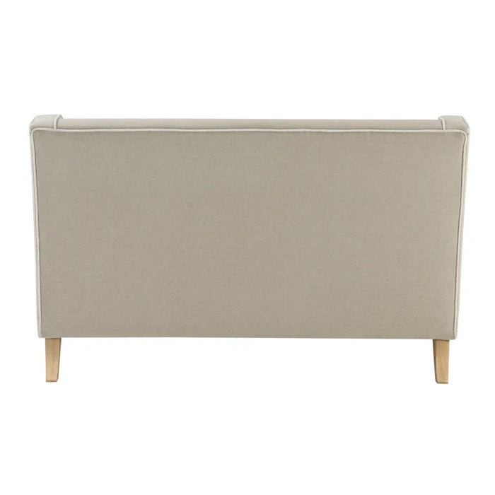 2 Seater Natural Bondi Hamptons Sofa with White Piping