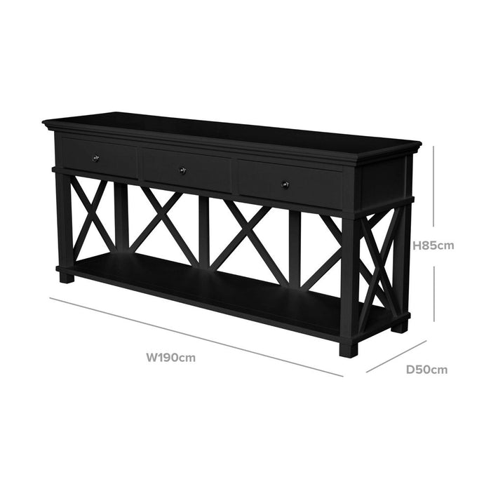 Hampton 3 Drawers Console Table,190cm