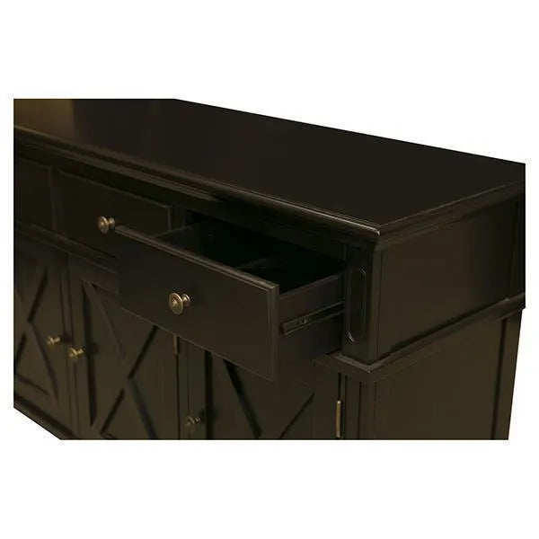 Black Sorrento 3 Door Hampton Buffet - 145cm