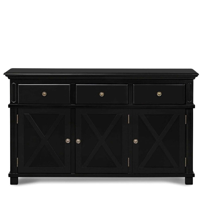 Sorrento Black 3 Door Buffet, 145 cm