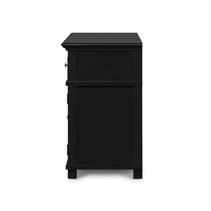 Black Sorrento 3 Door Hampton Buffet - 145cm