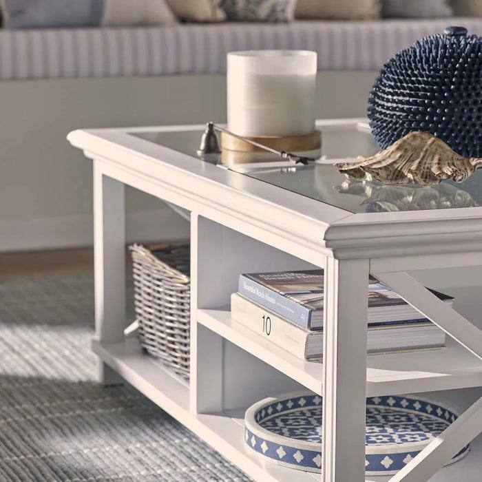 Sorrento Rectangular Hampton Coffee Table White