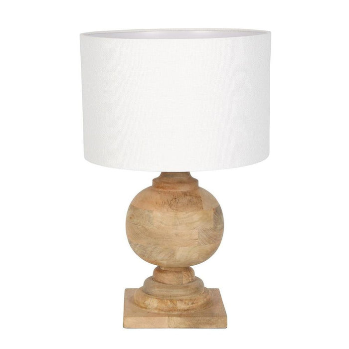 Coach - Natural - Turned Wood Ball Balustrade Table Lamp