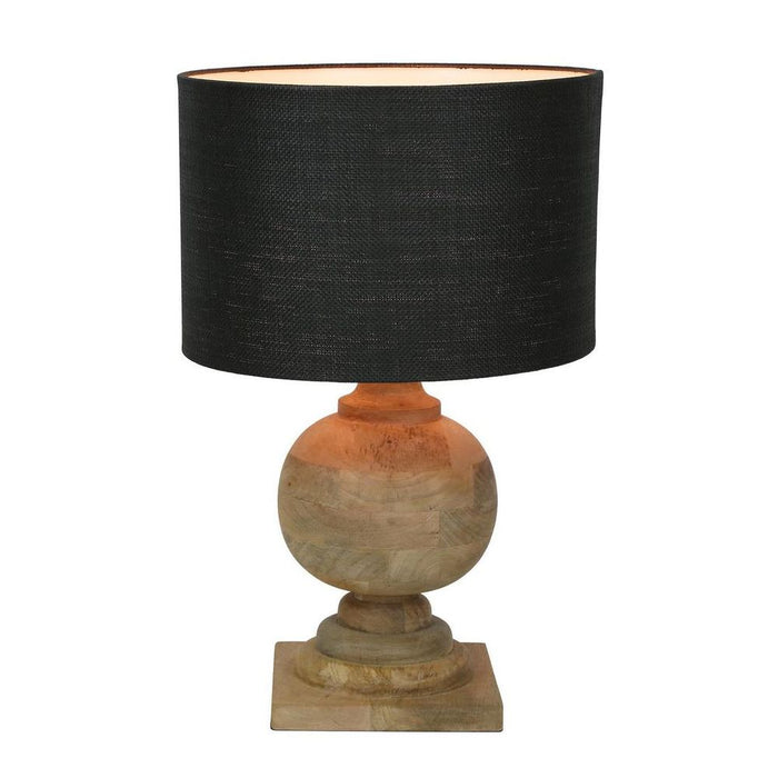 Coach - Natural - Turned Wood Ball Balustrade Table Lamp