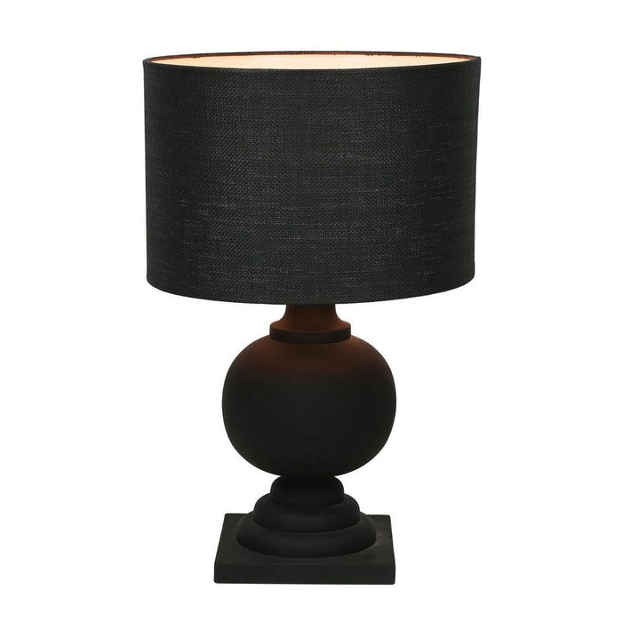 Coach - Black - Turned Wood Ball Balustrade Table Lamp