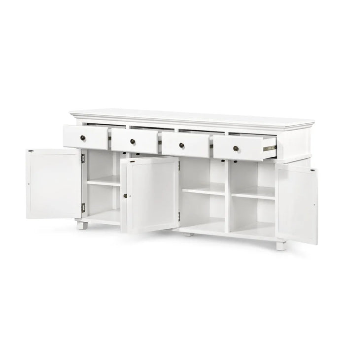 White Sorrento 4 Door 4 Drawer Buffet 188cm