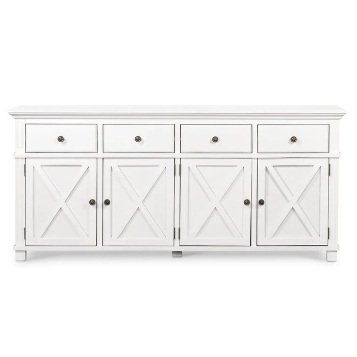 White Sorrento 4 Door 4 Drawer Buffet 188cm