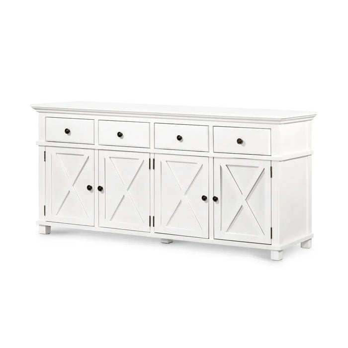 White Sorrento 4 Door 4 Drawer Buffet 188cm