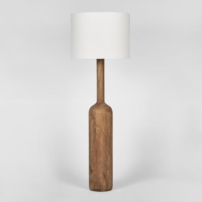 Flask Wood Floor Lamp Base Saddle- Base Only