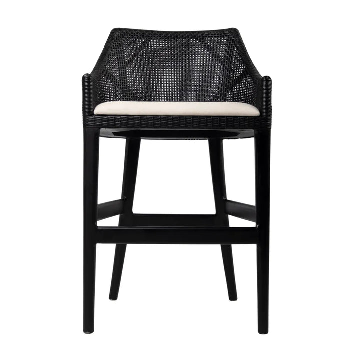 Carlingford Rattan Counter Stool Black