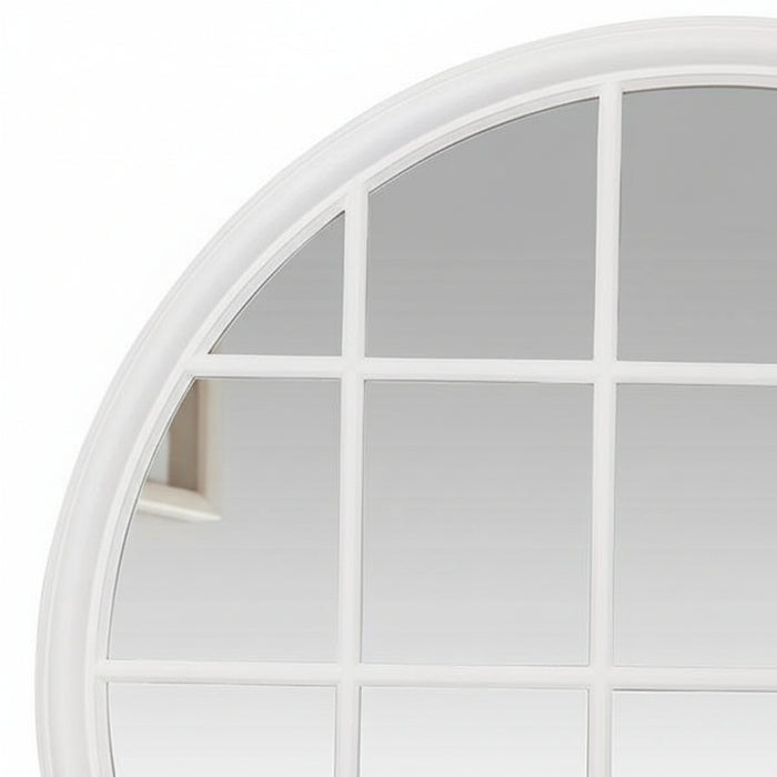 Hamptons Round Mirror - 120cm x 120cm White