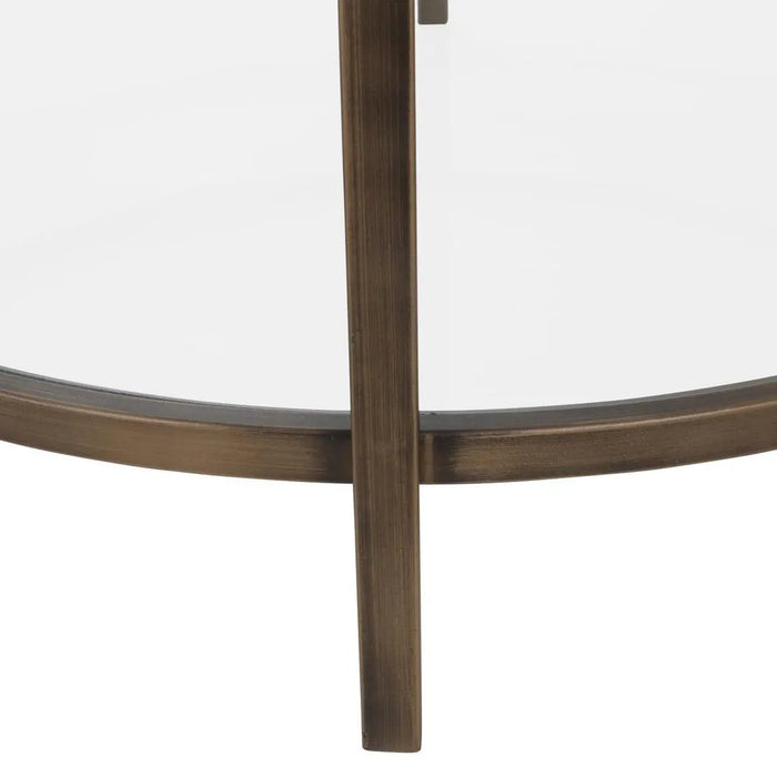 Palladium 90cm Round Coffee Table - Brass