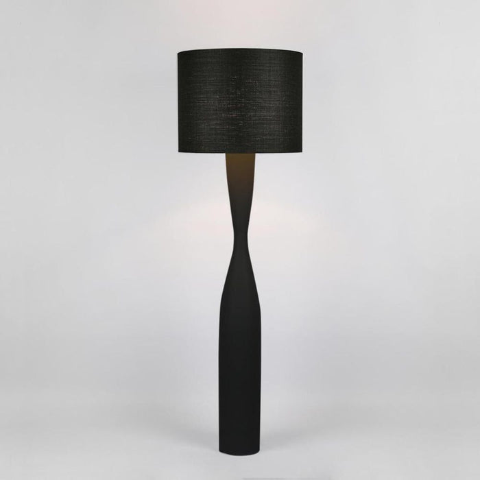 Callum Floor Lamp Base Black with Shade Black