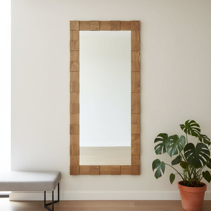 Monument Floor Mirror Oak