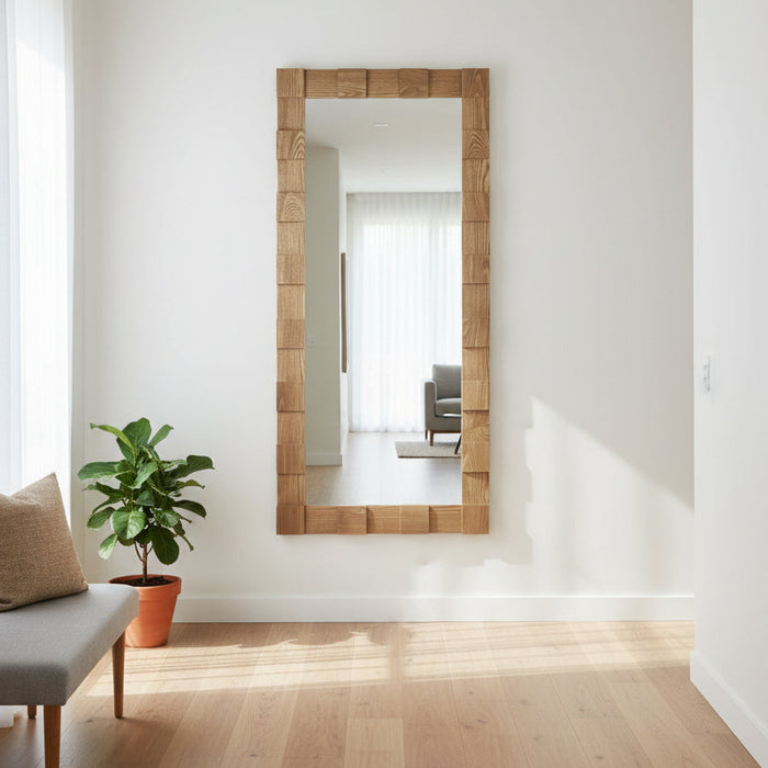 Monument Floor Mirror Oak