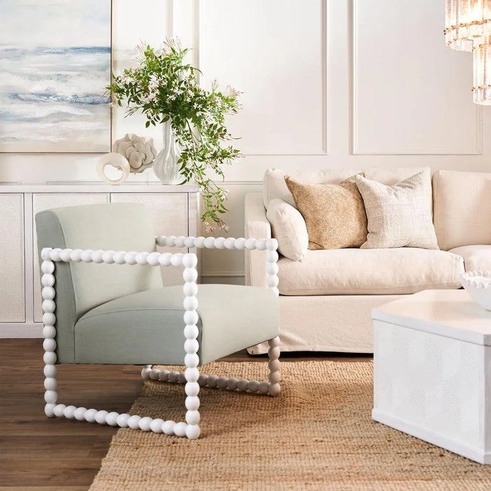 Bobbin Armchair - Seafoam