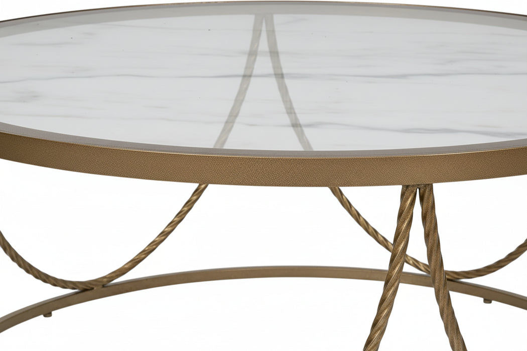Palais Round Coffee Table - Gold 100cm
