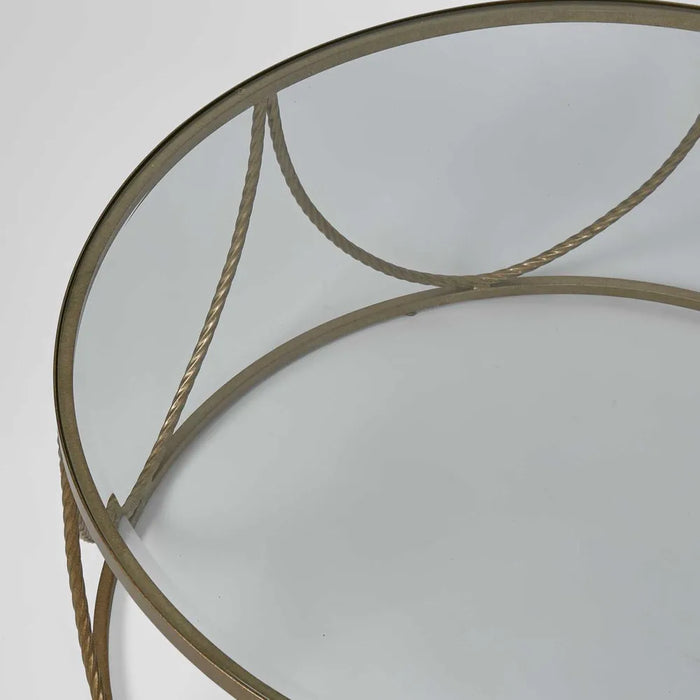 Palais 100cm Round Coffee Table - Gold