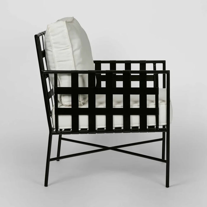 Black Sheffield Iron Lounge Chair