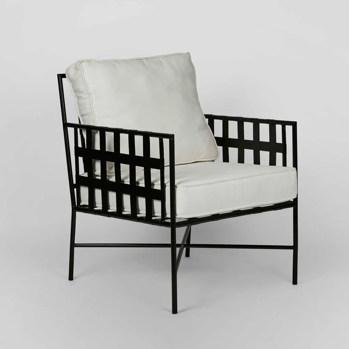 Black Sheffield Iron Lounge Chair