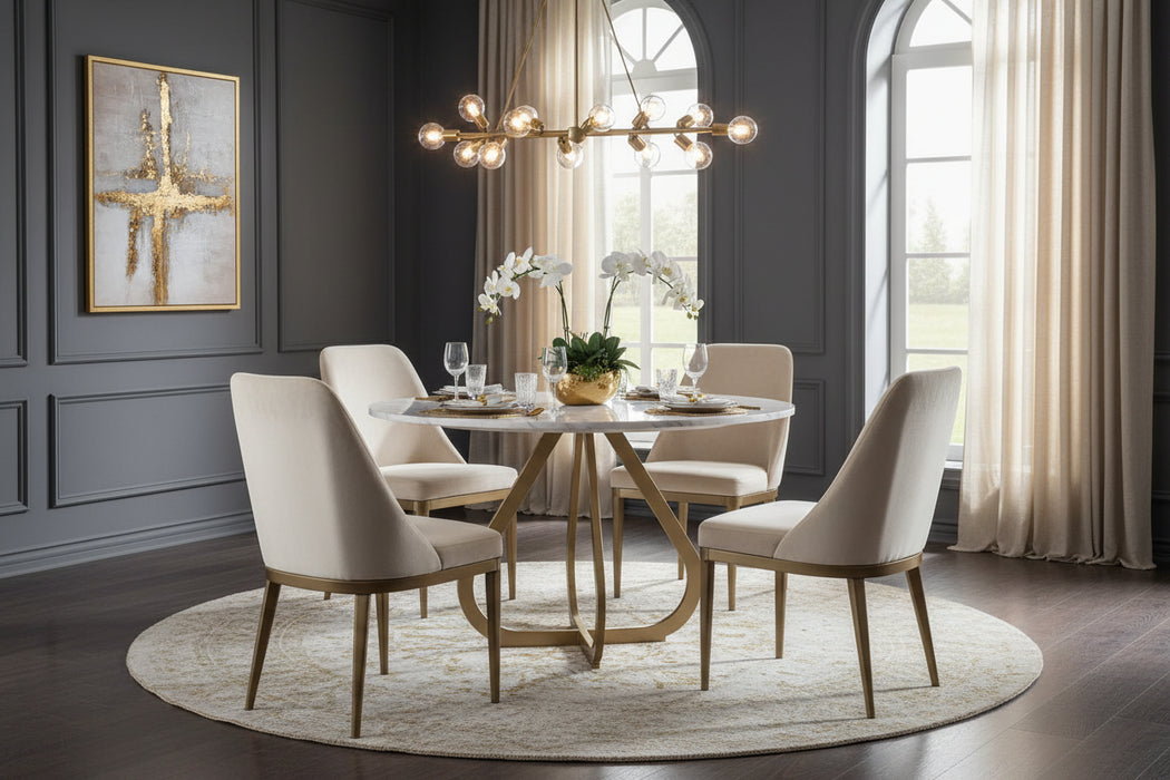 Moorgate 90cm Dining Table Gold