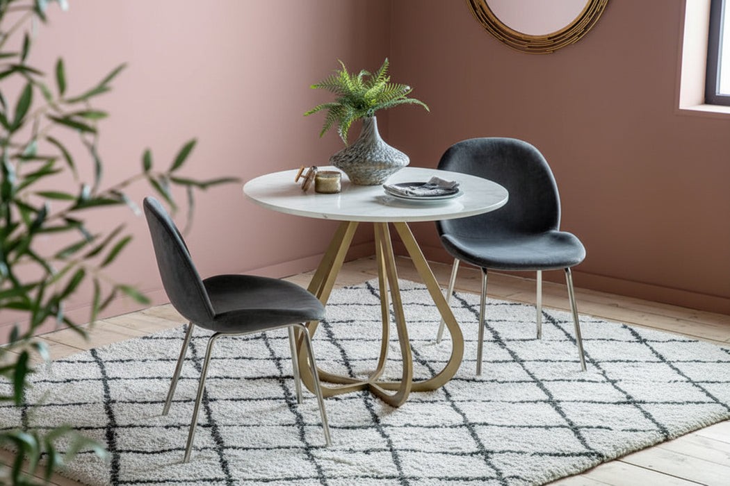 Moorgate 90cm Dining Table Gold