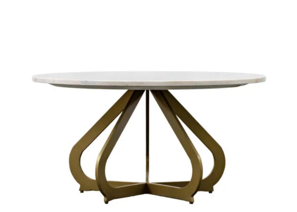 Round Marble Coffee Table - Gold Moorgate