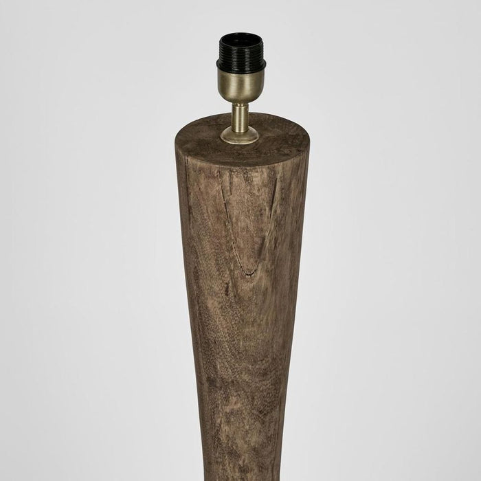 Callum Timber Floor Lamp Base With White Shade