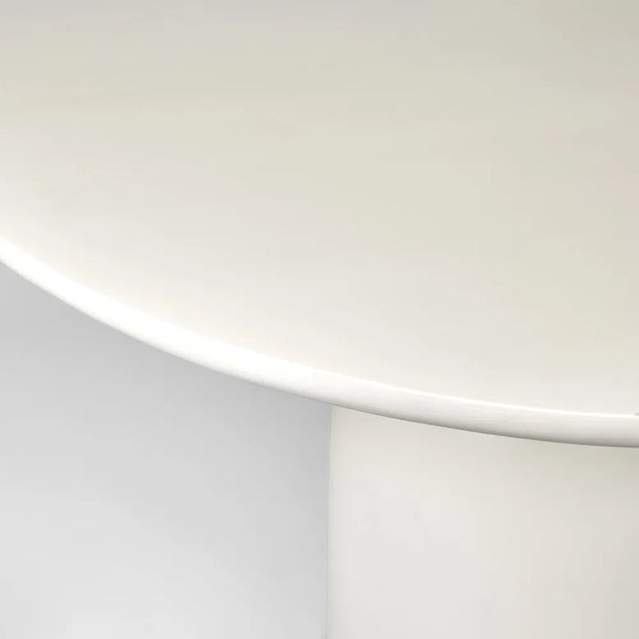 Olive 120cm Round Dining Table White