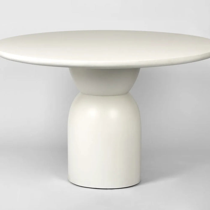 Olive 120cm Round Dining Table White