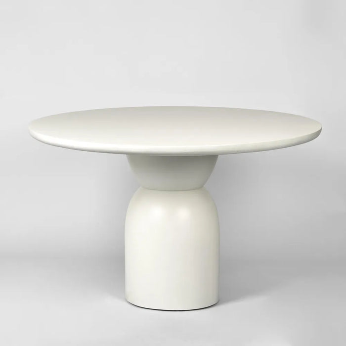 Olive 120cm Round Dining Table White