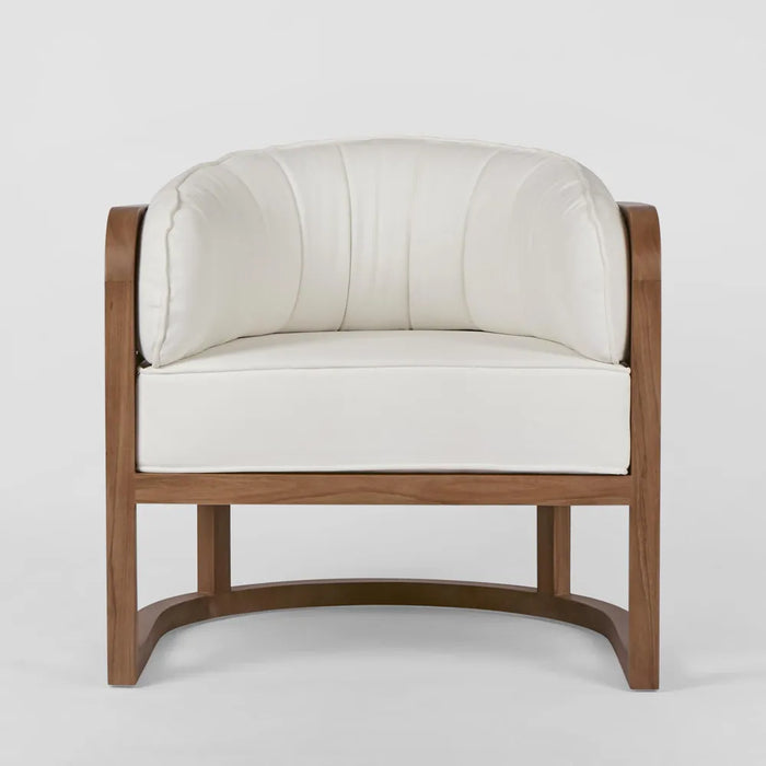 Natural Weaverly Teak Armchair with Cushion