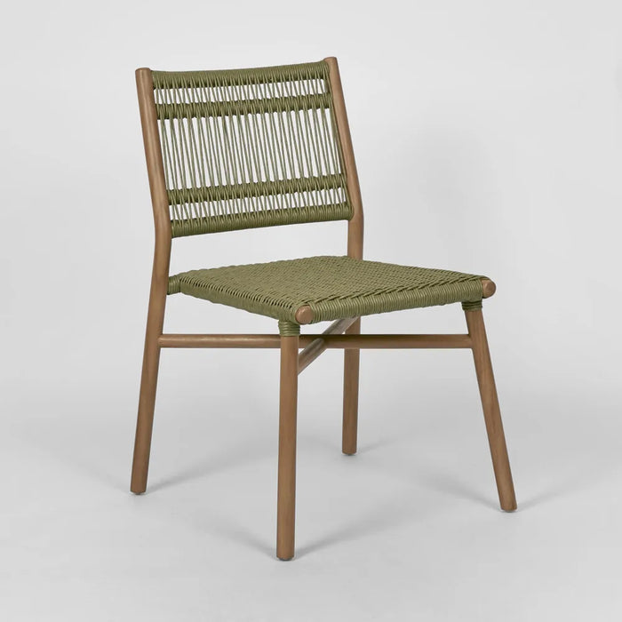 Wategos Olive Green Outdoor Teak Dining Chair