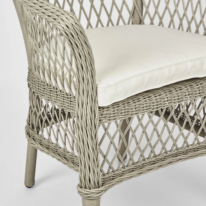 Grey Marco Aluminium Synthetic Wicker Outdoor Chair