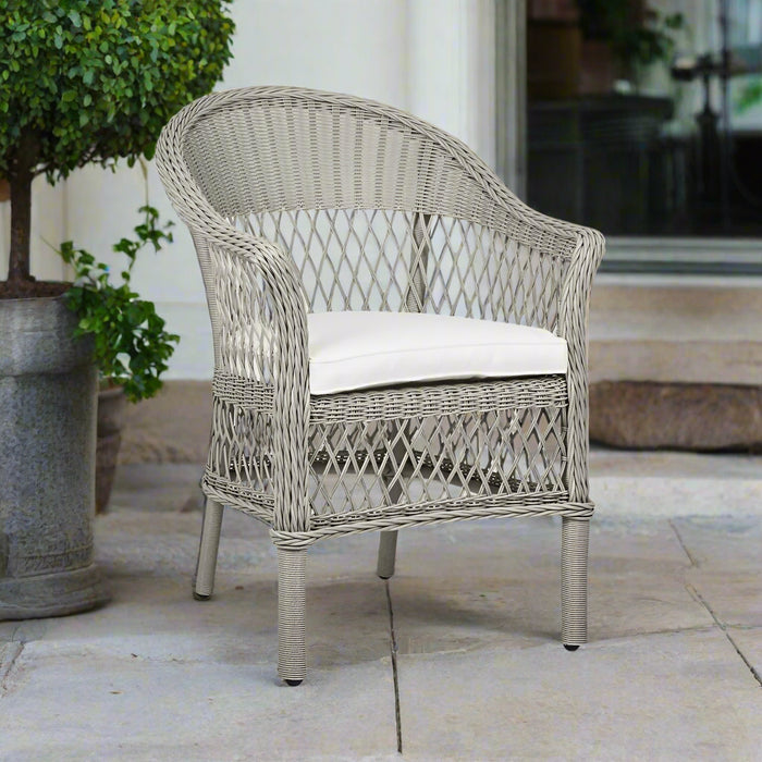 Grey Marco Aluminium Synthetic Wicker Outdoor Chair