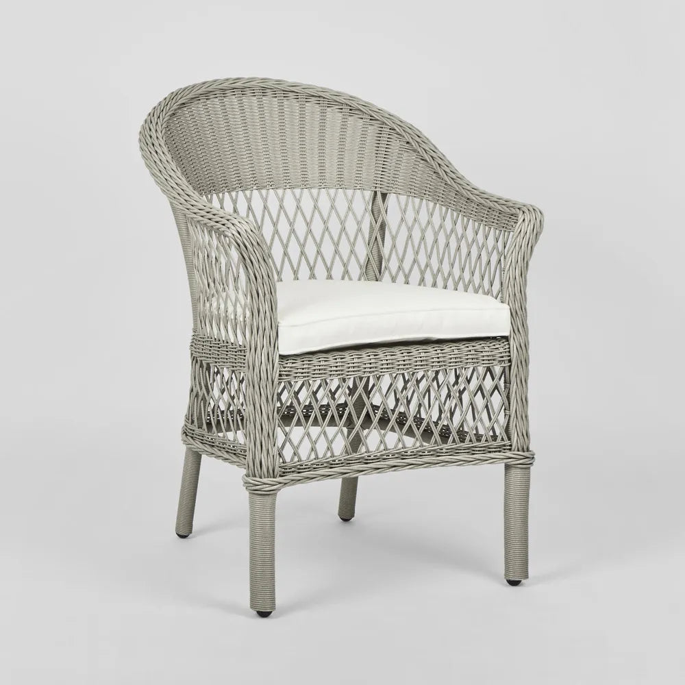 Grey Marco Aluminium Synthetic Wicker Outdoor Chair — Lj Bedding and ...