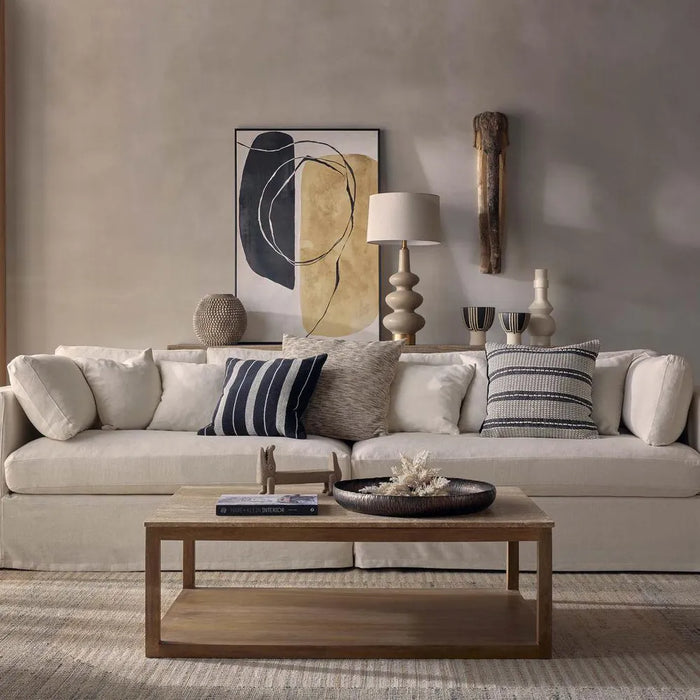 Denver 1.2m Travertine Coffee Table