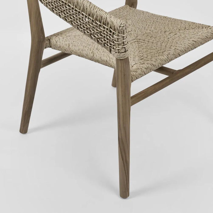 Natural Outdoor Cove Teak & Synthetic Dining Chair