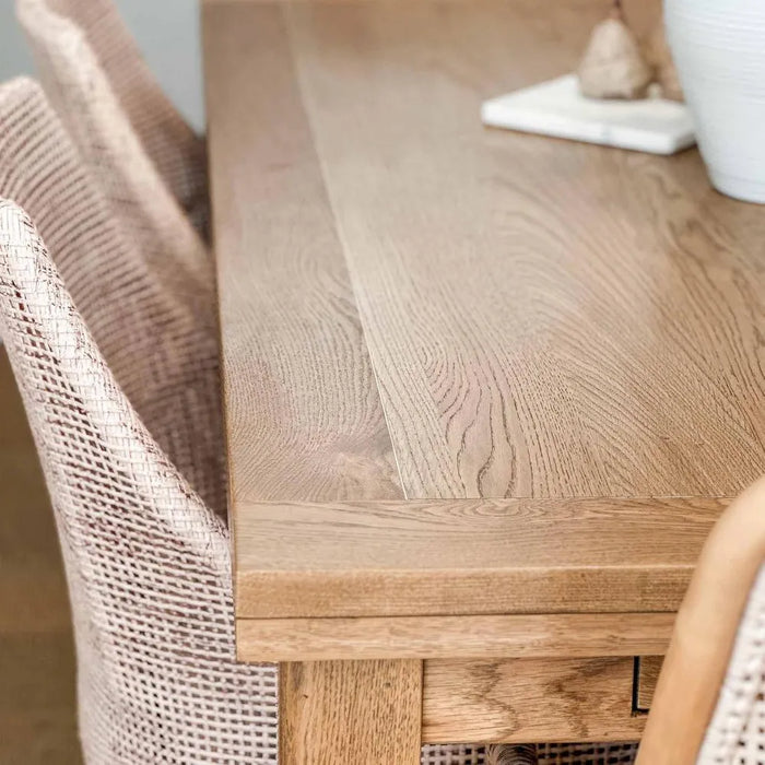 Rossa Extendable 180 to 280cm Hamptons Dining Table Oakwood