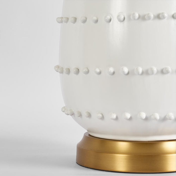 Grace White Table Lamp & Linen Shade