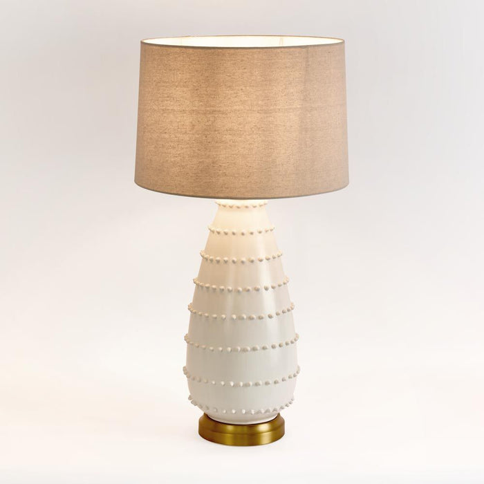 Grace White Table Lamp & Linen Shade