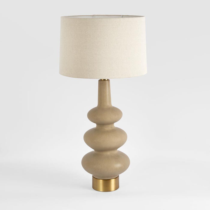 Linden Sandstone Table Lamp & Linen Shade