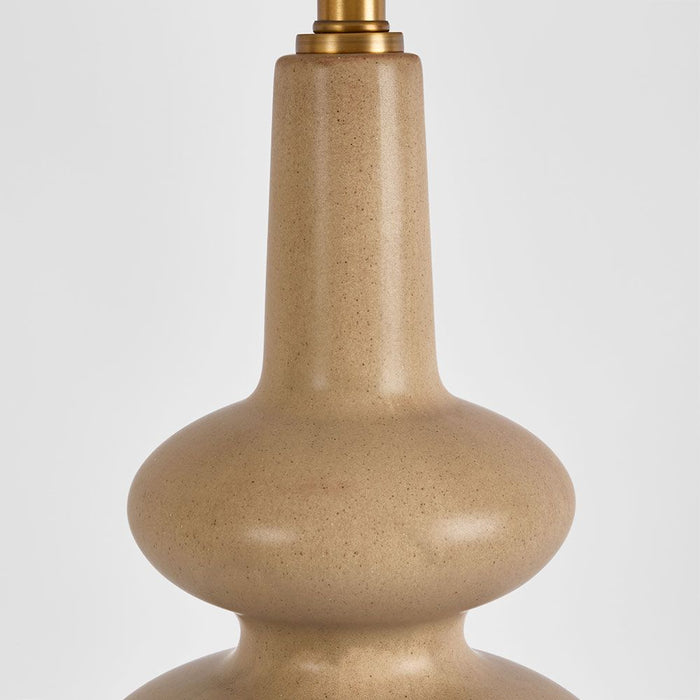 Linden Sandstone Table Lamp & Linen Shade